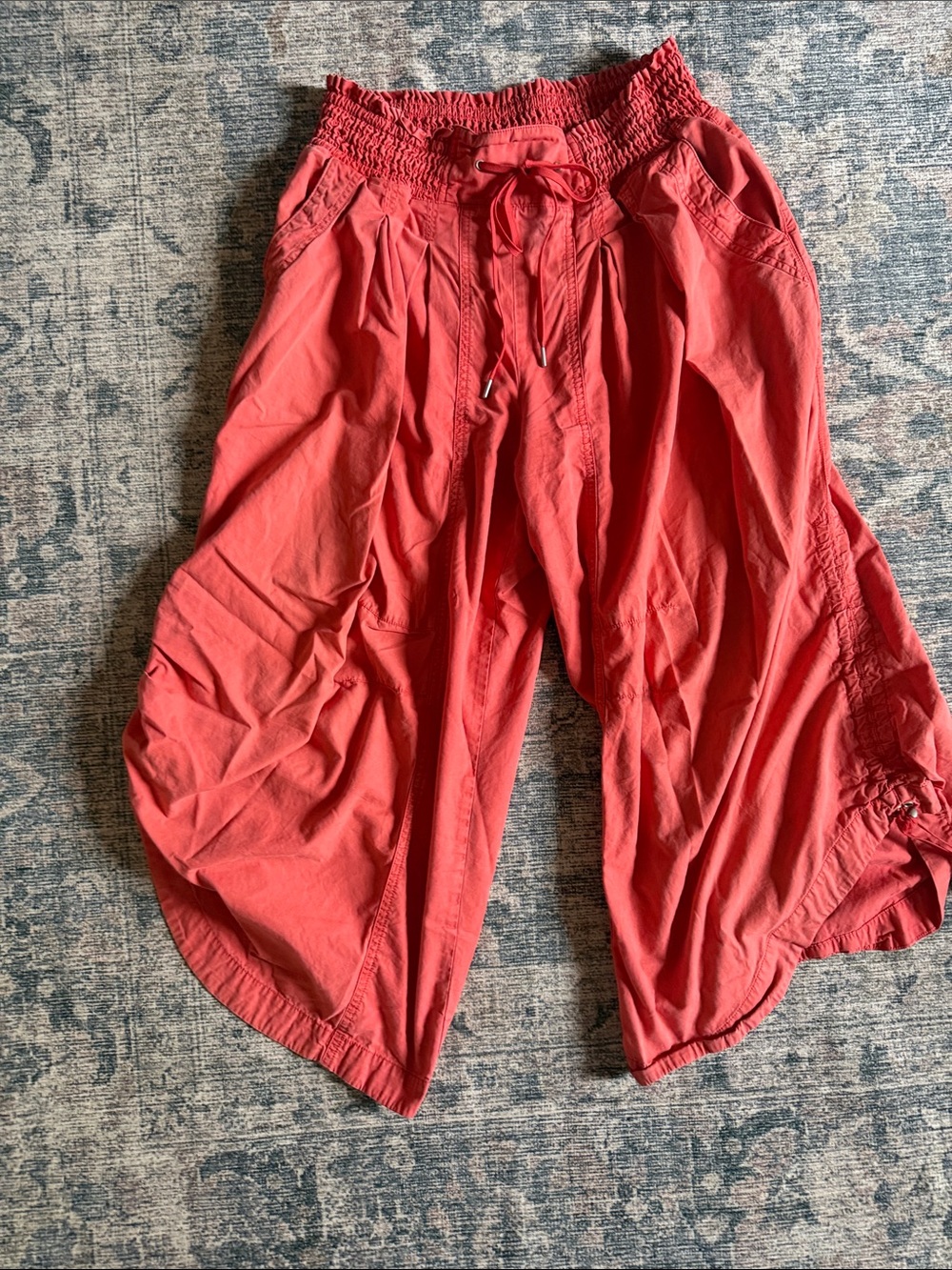 Anthropologie Coral Drawstring pants